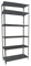 Simon Rack Simonclick Metallregal, 2500 x 800 x 400 mm, 6 Höhen, Metall-Tablett, 180 kg Flexpunkt, Lagerregal, Anthrazit
