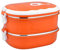 WMLBK Thermal Bento Lunch Box with Stainless Steel Thermal Insulation, Food Container Leak Proof For Kids Adult Student Children, Food Storage Box for Work School Office Picnic (Orange 2 layer)