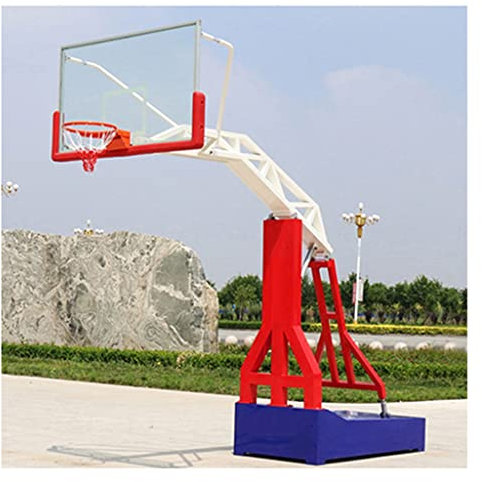 Basketball Stand Outdoor Adult Youth Basketball Hoop, Aluminum Alloy Backboard And Steel Frame, Stable Base To Accommodate Counterweight (Size : 1.8x1.05m/5.9x3.44ft)