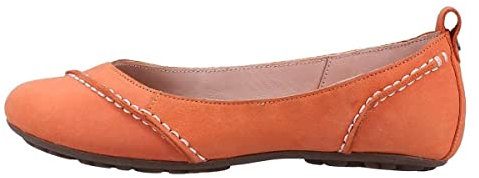 Hush Puppies Ladies Janessa Ballerina, Orange, 7