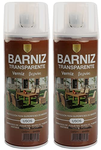 H HANSEL HOME Barniz Satinado Pintura Spray Multicolor 400 Ml - Pack de 2 Unidades