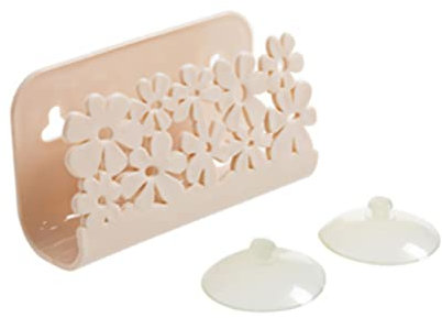 Zerodeko Béquille Évier Caddie Porte-Éponge avec Ventouses Vaisselle Éponge Panier Cuisine Évier Rangement Organisateur pour Éponges Épurateurs Beige Abreuvoir