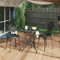 WIFESE Bistro-Stühle EsszimmerstüHle Klappstuhl GartenmöBel KlappstüHle GartenstüHle BalkonmöBel EssstüHle GartenmöBel Set Balkon MöBel Bistrotisch 2 STK. Aluminiumguss Schwarz
