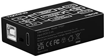 Topping HS02 USB 2.0 Hochleistungs-Audio-Isolator mit USB-B und Typ-C-Eingang, kompatibel mit PCM32bit 768kHz DSD512 Native Low Latency USB Isolator