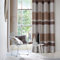 always4u Vorhänge, 100 % blickdicht, schalldämmend und thermisches Futter, Ösenvorhang, mit Büffelkaromuster, für Wohnzimmer, Schlafzimmer, modern und künstlerisch, Beige Braun, 140 x 260 cm, 2 Stück