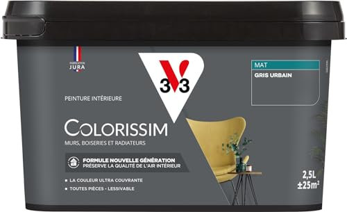 V33 Peinture multi-supports Colorissim® Gris urbain Mat 2,5L