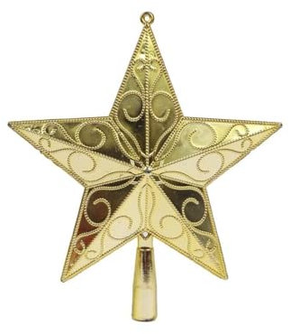 YYCRAFT Star Chirstmas Tree Topper 6 Inch Christmas Decoration,Gold