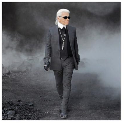 OWNPET Karl Lagerfeld Kunst-Leinwand-Poster, Wandkunst, Dekordruck, Bild, Gemälde für Wohnzimmer, Schlafzimmer, Dekoration, ungerahmt, 30 x 30 cm