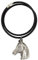 Art-Dog Hundekopf-Halskette auf Lederband - ArtDog Kollektion Hunde Halskette - Silberne Ketten mit Hundebildern - Schmuck mit Hunderassen - Arabian Horse - Arabisches Pferd