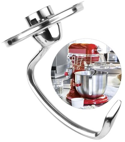 NQEUEPN Gancho para Masa de Acero Inoxidable, Accesorio para Gancho para Masa para Cocina Accesorios para Batidoras Compatible con 4,5/5 Cuartos Cabezal Inclinable Batidora de Pie Repuesto Piezas
