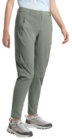 Jack Wolfskin Damen Hikeout Pants Wanderhose, Slate Green, 40 EU