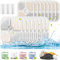 YSWOVUO 16 Filtros Fuente Gatos Compatible con Fuente para Gatos PIXI, Filtro de Repuesto para Gato Fuentes Compatible con 2,5L Pixi Bebederos Fuente, con 3 Mangueras