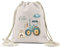 wolga-kreativ personalisierter Turnbeutel Kindergarten Bauernhof Traktor Trekker Stoffbeutel Kindertasche Sportbeutel Schuhbeutel Wäschebeutel Stoffsäckchen Jutebeutel Kinder mit Namen