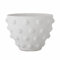 Rokiya Pot de fleurs décoratif, blanc, terre cuite