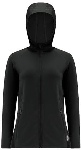 time to run Thermo-Laufjacke für Damen mit Frontreißverschluss Tasches und Kapuze M Jet