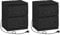 VASAGLE Nachttisch mit Steckdosenleiste, 2er Set, Beistelltisch, 2 Schubladen, 2 AC-Steckdosen, 2 USB-A-Anschlüsse, Wohnzimmer Schlafzimmer, modern, ebenholzschwarz LET821B02