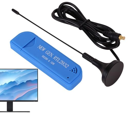 Receptor de radio USB SDR – Sintonizador de TV compacto RTL-SDR USB digital 2.0 | Módulo RTL2832U con antena AM NFM FM DSB USB LSB CW Recepción y puertos MCX, modos de recepción de radio CW definidos