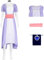 Windskids Déguisement Rose avec Collier Femme Cosplay Titanic Rose Vintage Elegant Longue Robe de Soirée pour Halloween Noël Carnaval Fête Anniversaire Mascarade Performances Costume, Violet