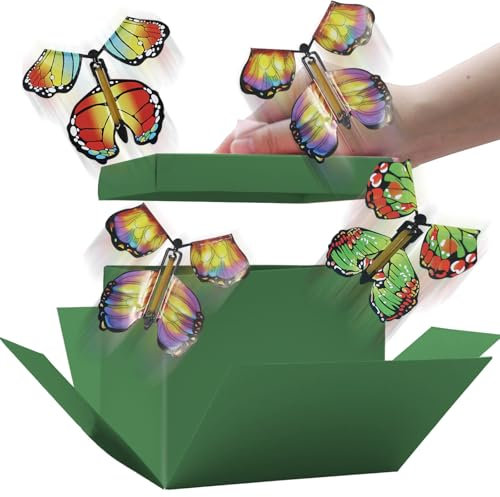 WUEURU Schmetterlings-Explosions-Geschenk-Box, fliegender Schmetterling, Überraschungs-Geschenk-Box, explodierendes Überraschungsgeschenk, Überraschungs-Kuchen-Explosionsbox für Geburtstage