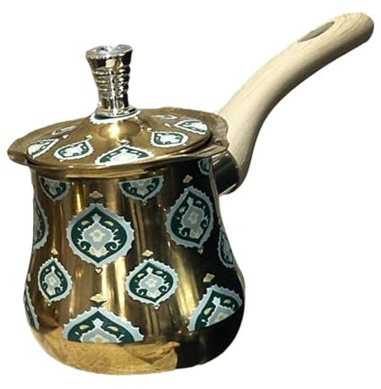 DimyFew Türkische Kaffeekanne 550 ML, Induktions-Mokka-Kanne Ideal für Tee, Kaffee und Kaltgetränke, Kupfer Isolierkanne mit Ausgussöffnung, Thermo-Kaffeekanne Teezubereiter für das Heimcafé