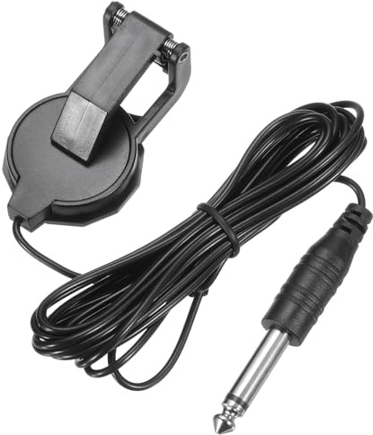 QUARKZMAN Pastilla De Guitarra De Pinza Micrófono De Instrumento 6mm | Con Conector, Para Guitarra Acústica Ukelele Violín