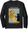 Funny Van Gogh Sunflowers Cat Meme Van Gogh Art Long Sleeve T-Shirt