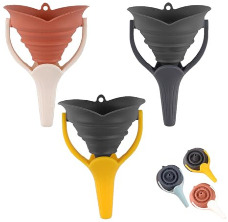 Embudo de Cocina,Mengger Embudo Silicona Plegable de 3 Piezas,Embudos Portátil Pequeño Silicona de Cocina,Mini Embudos Plegable,Adecuado para Dispensar Zumo de Fruta Aceite Cocina Cerveza