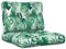 vidaXL Palettenkissen 2-TLG., Palettenpolster für Europaletten, Palettensofa Kissen Indoor Outdoor, Palettenauflage Sitzkissen Rückenkissen, Blattmuster Stoff