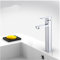 Badezimmer Wasserhahn massiv Messing Badezimmer Waschtisch Wasserhahn Kälte und Warmwasser Mixer Sink Tap Single Griff Deck montiert Chrometap,Korrosionsbeständig(Chrome tall)