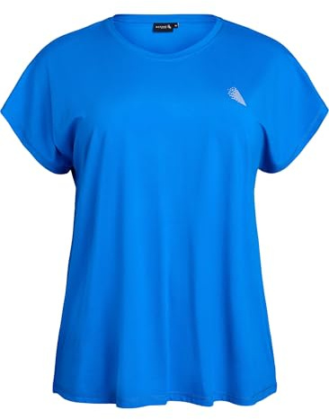 Zizzi Active by Damen Große Größen T-Shirt Kurze Ärmel Größe Gr S Princess Blue