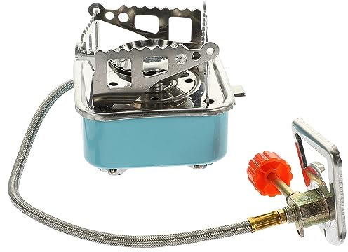 WOONEKY Hornillo de Gas Portátil Plegable para Camping Estufa y Ligera para Actividades de Transportar y Usar