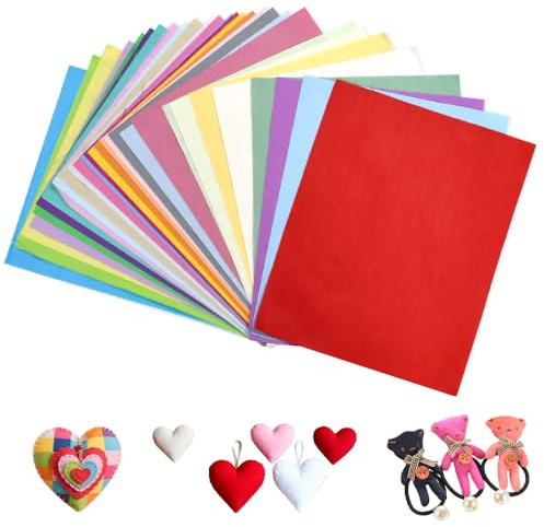 EAAGHK 30 Stoffa Arcobaleno Patchwork Multi-Colori Tessuto di Cotone 20×25 cm Tessuti Patchwork Colorato per Hobby Creativi, Cucito Artigianali, Decorazioni, Lavoro Manuale, 30 Colori Vivaci