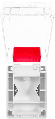 SHINEOFI Feuerfeste Schalterabdeckung für Brandschutz mit Staub und Wasserdichtem Kunststoffgehäuse Größe 18,5x12x9,2cm Geeignet für Feueralarme in Schulen und Büros
