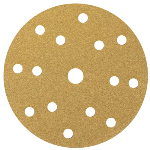NTools HMF 7 Disque abrasif 150mm avec 15 Trous, Grain 120 | Disque poncage 150mm pour ponceuses excentriques avec ⌀ de plateau de ponçage 150 mm | Grain 120 | 10 pièces