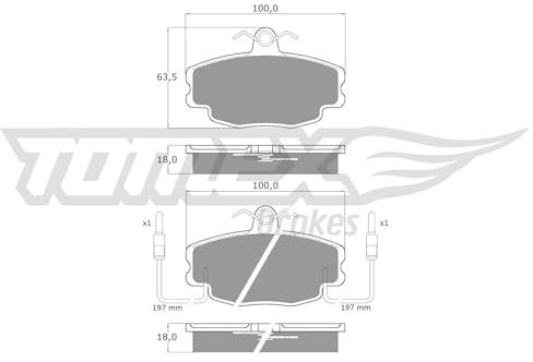 Procodis Frankreich PF1048 Bremsbelagsatz, Scheibenbremse