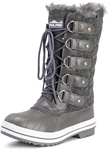 Polar Mujer Acolchado Lluvia Cordones Forrada De Piel Zapato Pato Nieve Botas - GRT39 - AYC0013