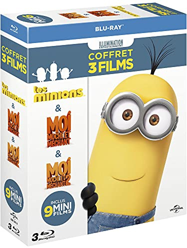 Coffret minions 3 films : les minions ; moi, moche et méchant ; moi, moche et méchant 2 [Blu-ray] [FR Import]