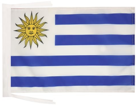 AZ FLAG Bandera de Uruguay 45x30cm - BANDERINA URUGUAYA 30 x 45 cm cordeles