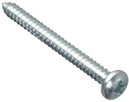 ForgePack Self-Tapping Screws Pan Head | 2 x 10 | Zinc Plated | Pack 8