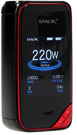 Riccardo X-Priv Box MOD 225 Watt, SMOK e-Zigarette/Akkuträger, schwarz-rot