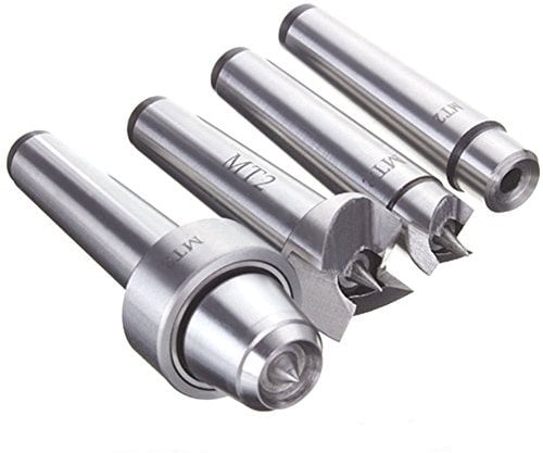 4Pcs MT2 Live Center Holzdrehmaschine Antriebsspitzen-Set Holzdrehmaschine Drehsporenbecher-Center-Set, für Holz- und Metallbearbeitungsdrehmaschine Holzbearbeitungskausche mit Box