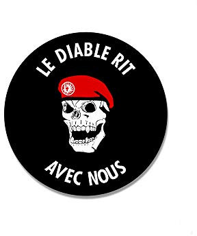 Aufkleber Le Diable Rit Avec Nous Fremdenlegion Schädel Legion 7cm #A4766