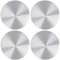 sourcing map 4st 60mm Silber Ton Radmitte Radkappen Emblem Abzeichen Aufkleber