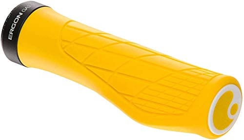 Ergon – GA3 Fahrradgriff | Ergonomisch mit Mini-Wing | MTB, All Mountain, Trail | Regular | Large | Yellow Mellow