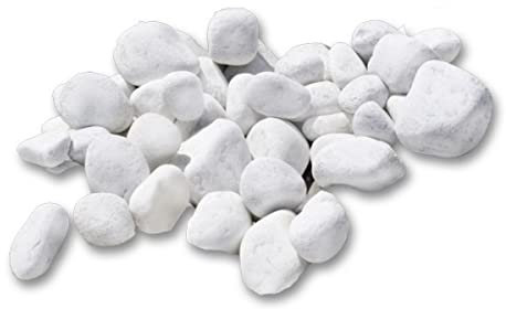 Xaralyn Weiße Kieselsteine (3 kg) - Dekokamine Dekoration - Geeignet für Ethanol-Kamine