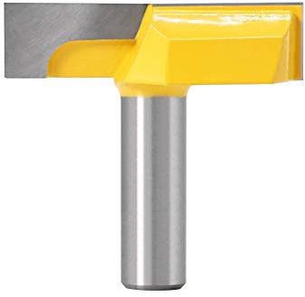 Saipor 1/2” Shank YG6 Carbide Tipped Bottom Cleaning Router Bit Surface Planing Router Bit Wood Milling Cutter Planing Tool
