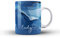 iCaseDesigner Personalised Watercolour Marble Name with Heart Ceramic Mug - 13. Deep Blue