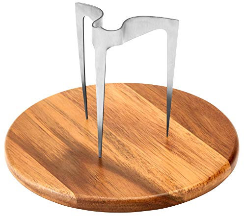 Lurch 240506 King - Pincho para hamburguesas (acero inoxidable, con plato, diámetro de 20 cm)