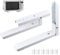 SDFSD 2 Pieces Microwave Oven Wall-Mounted Brackets, Foldable Stand with 6 Screws, Suitable for Hanging Microwave Ovens (White)