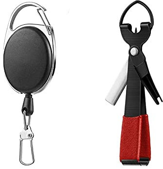 2 PCS Fish Quick Knot Tying Tool 4 in 1 Fly Fishing Line Clippers Fly Fishing Equipment Quick Knot Tying Tool and Retractors Combo for Fly Fishing Tools Kit Supplies